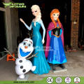 Amusement Park Life Size Fiberglass Statue Frozen Character
